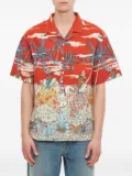 President’S palm-tree print shirt - Red