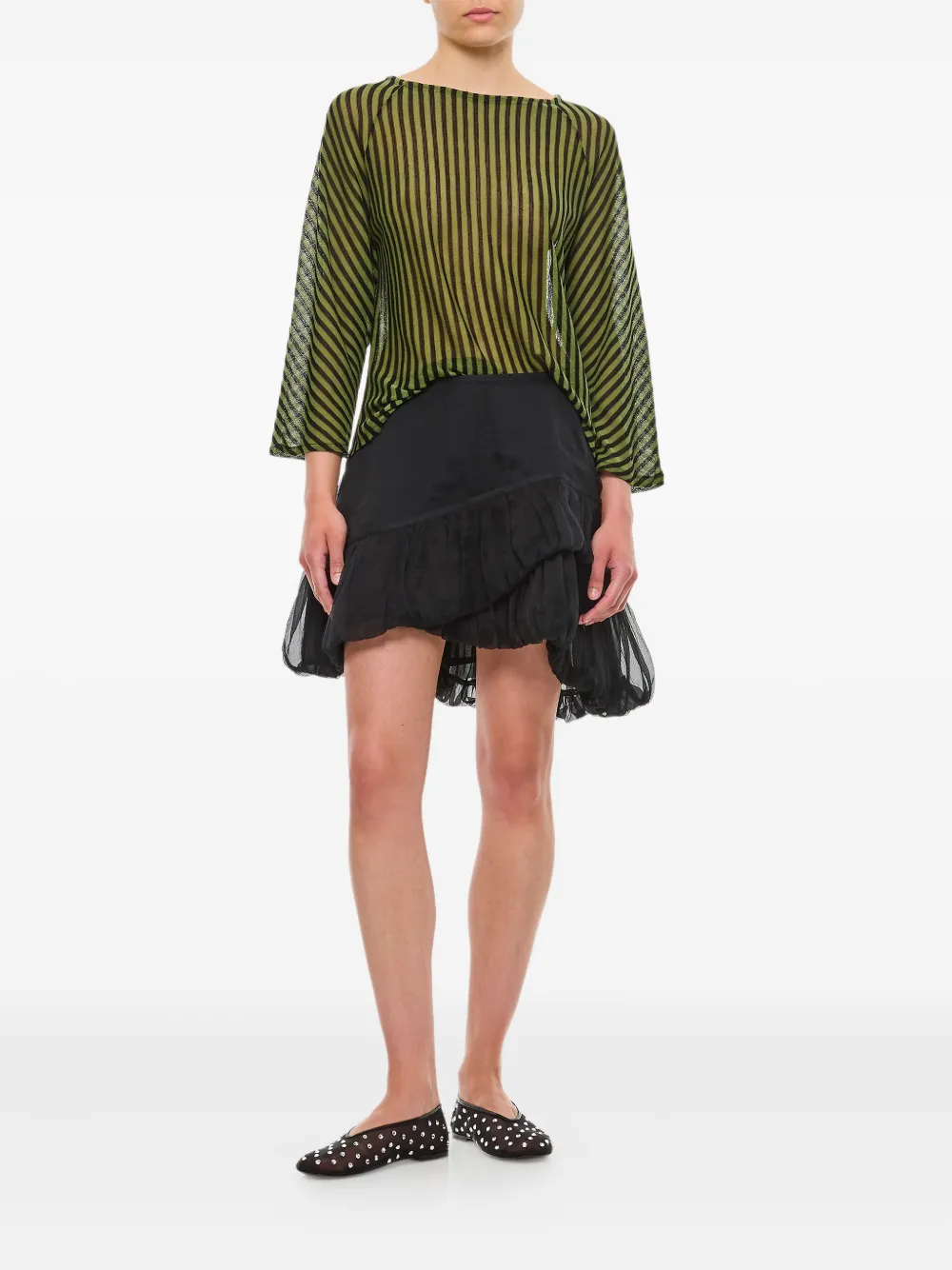 VITELLI striped-pattern three-quarter top | Blouses | Image 2