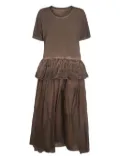 Uma Wang peplum-hem dress - Brown