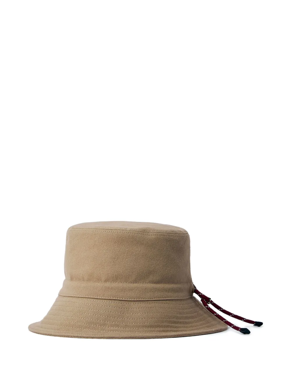 Miu embroidered-logo bucket hat Beige