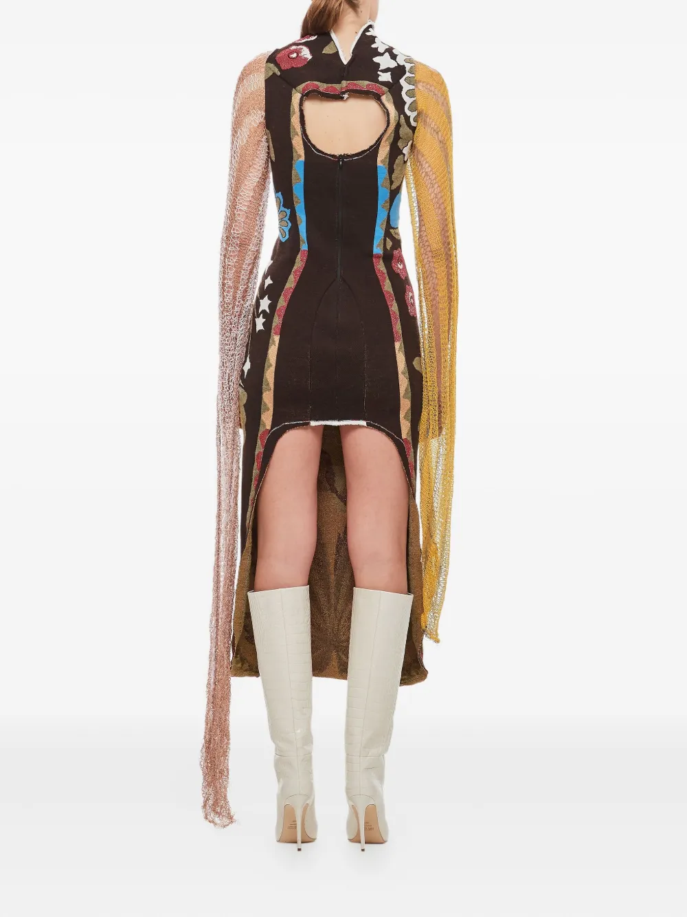 Vitelli Floral Jacquard Knit Dress In Multi