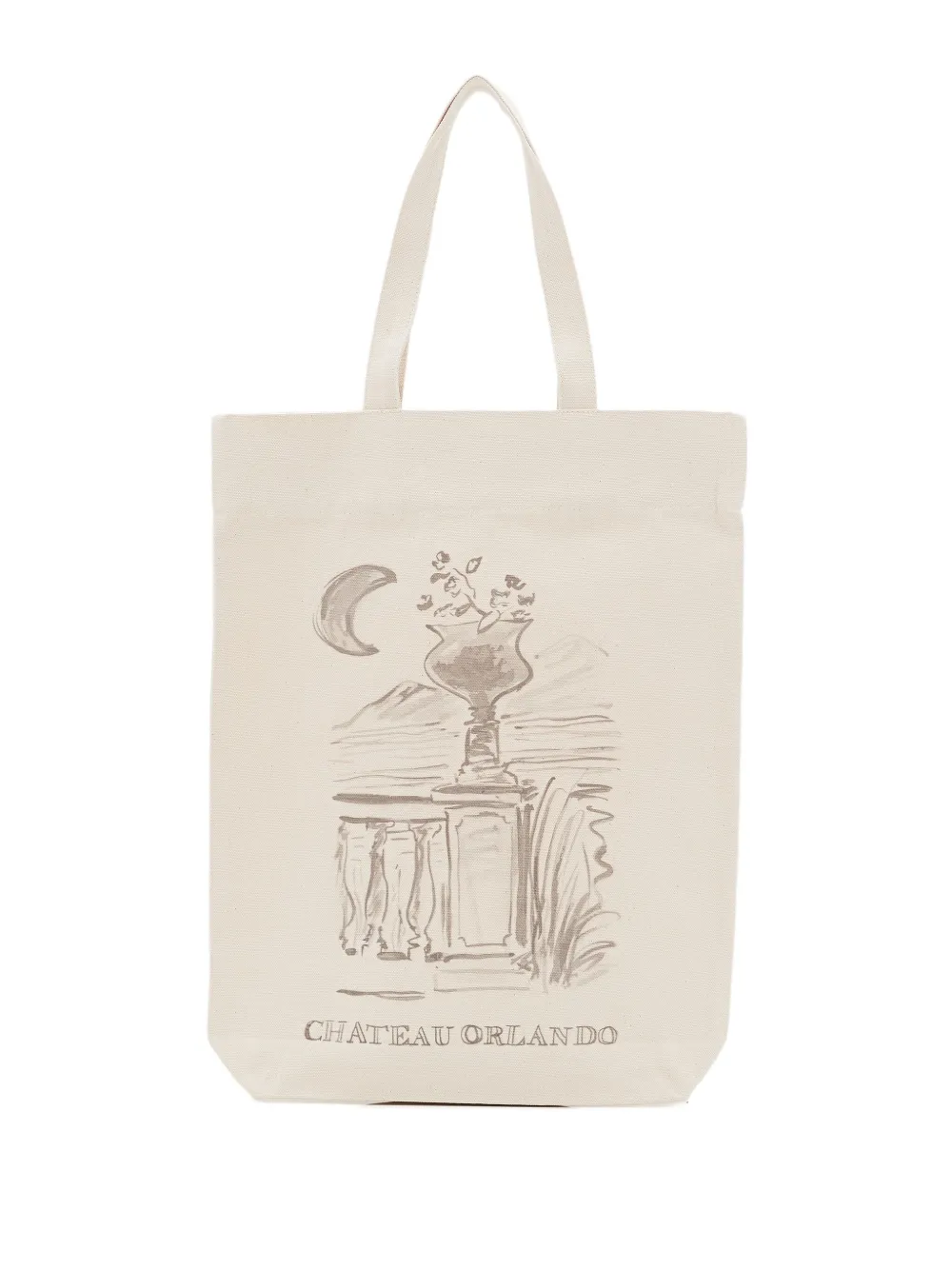 CHATEAU ORLANDO urn-balcony tote bag Beige