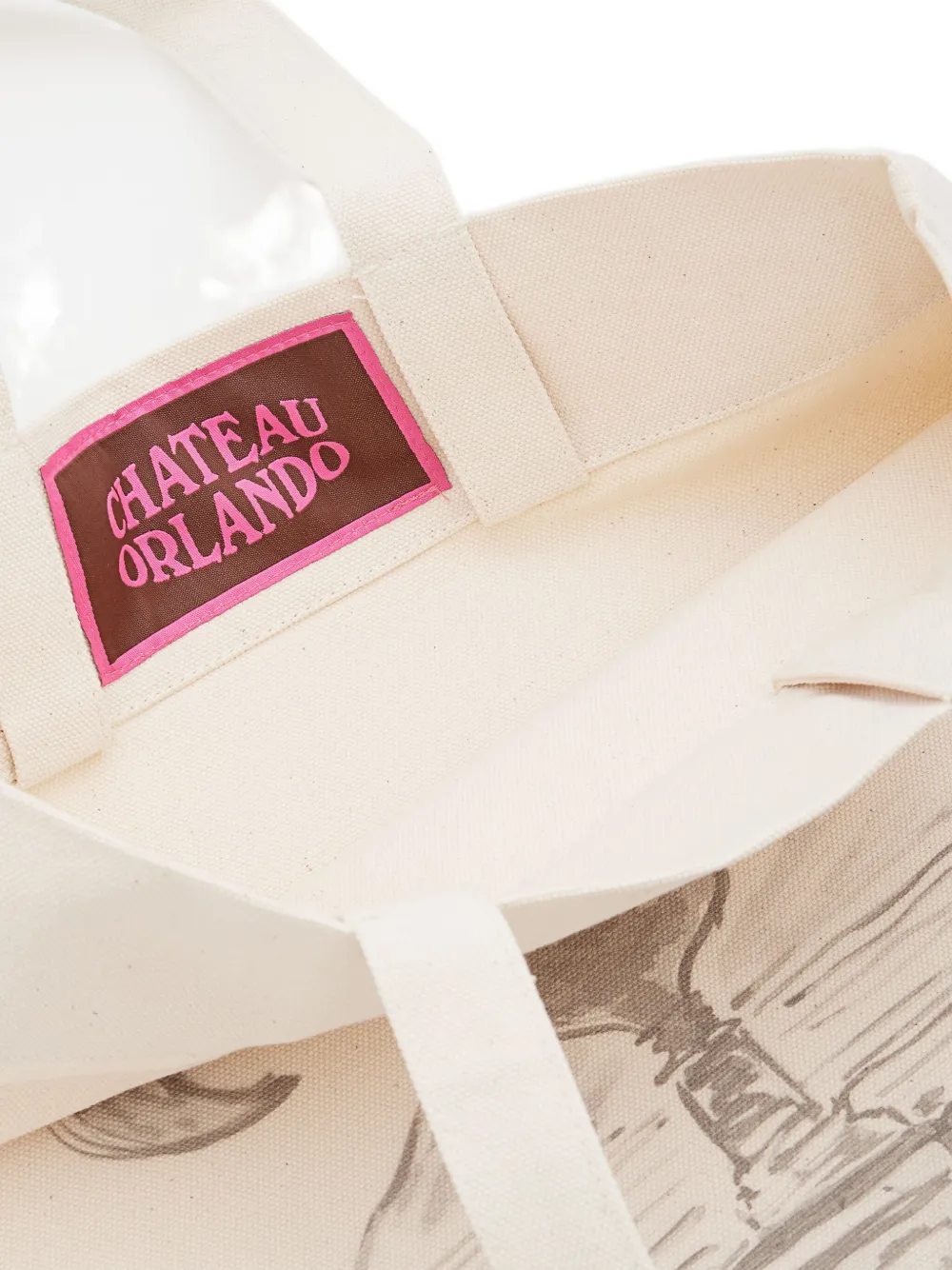 CHATEAU ORLANDO urn-balcony tote bag Beige