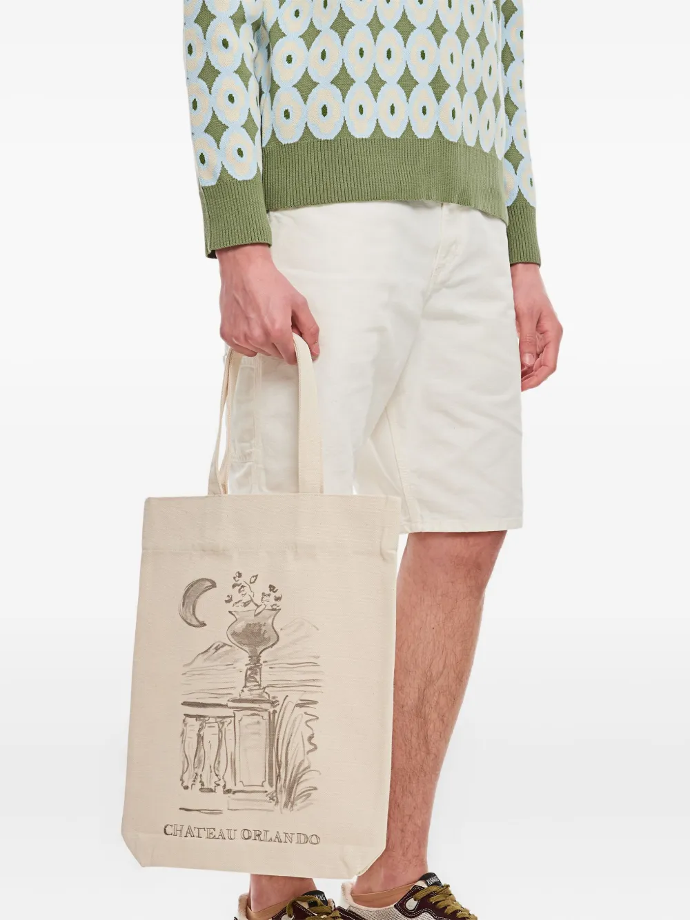 CHATEAU ORLANDO urn-balcony tote bag Beige