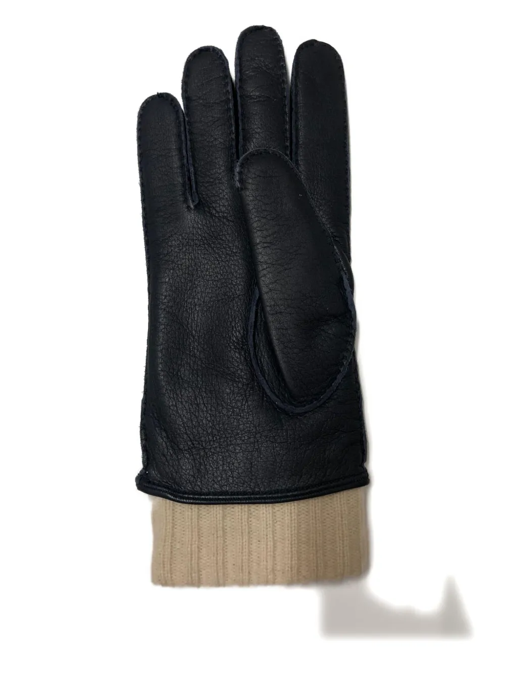 Mario Portolano panelled gloves - Zwart