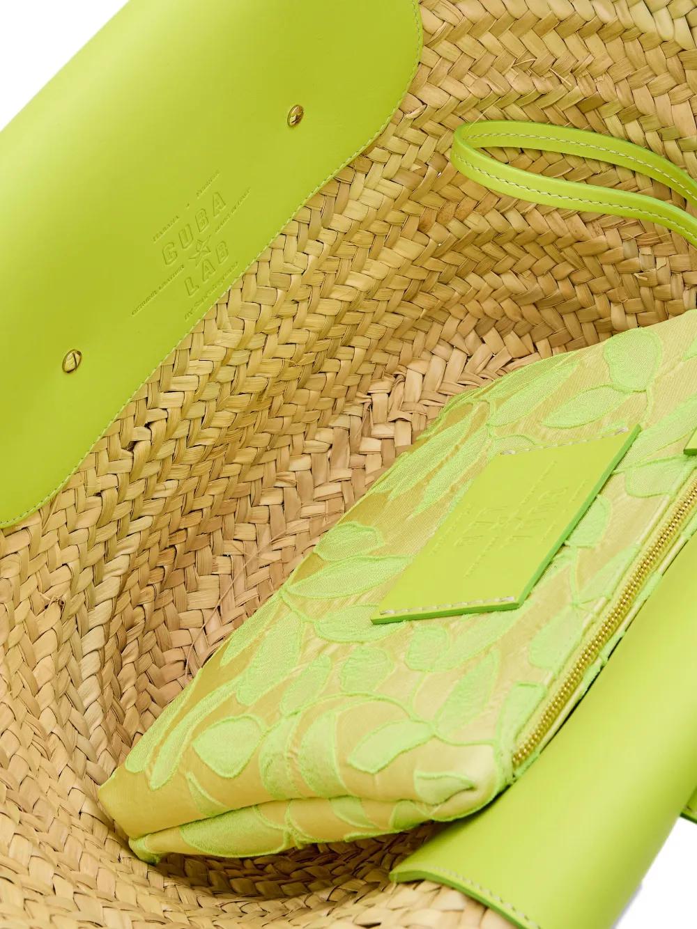 Cuba Lab Tropicana Tote Bag Aus Stroh In Nude