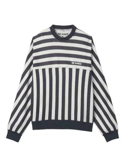 Sunnei x Biffi striped crew-neck sweatshirt