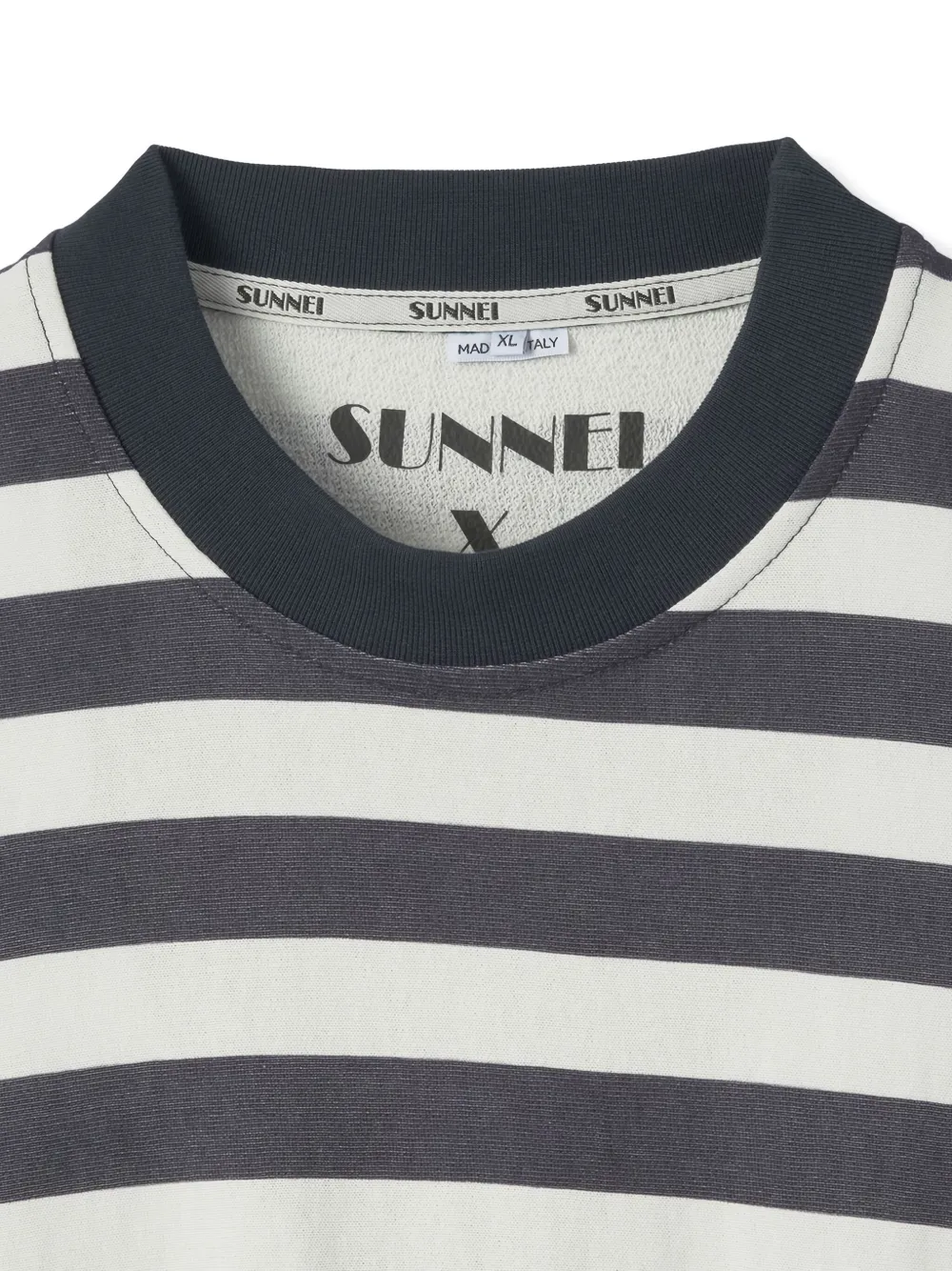 Sunnei x Biffi gestreepte sweater met ronde hals Blauw