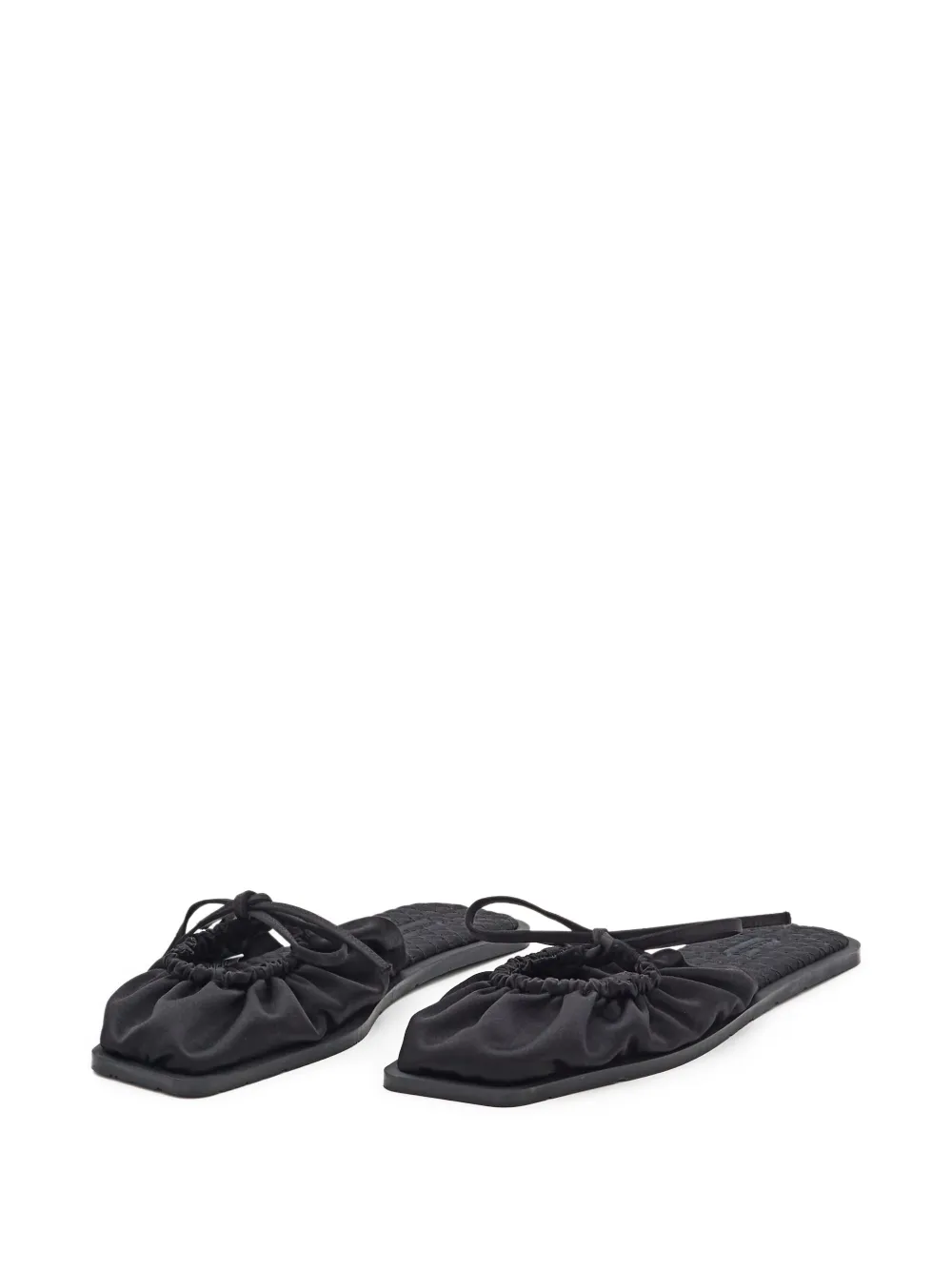 Carlotha Ray Bow-detail Flat Mules In Black