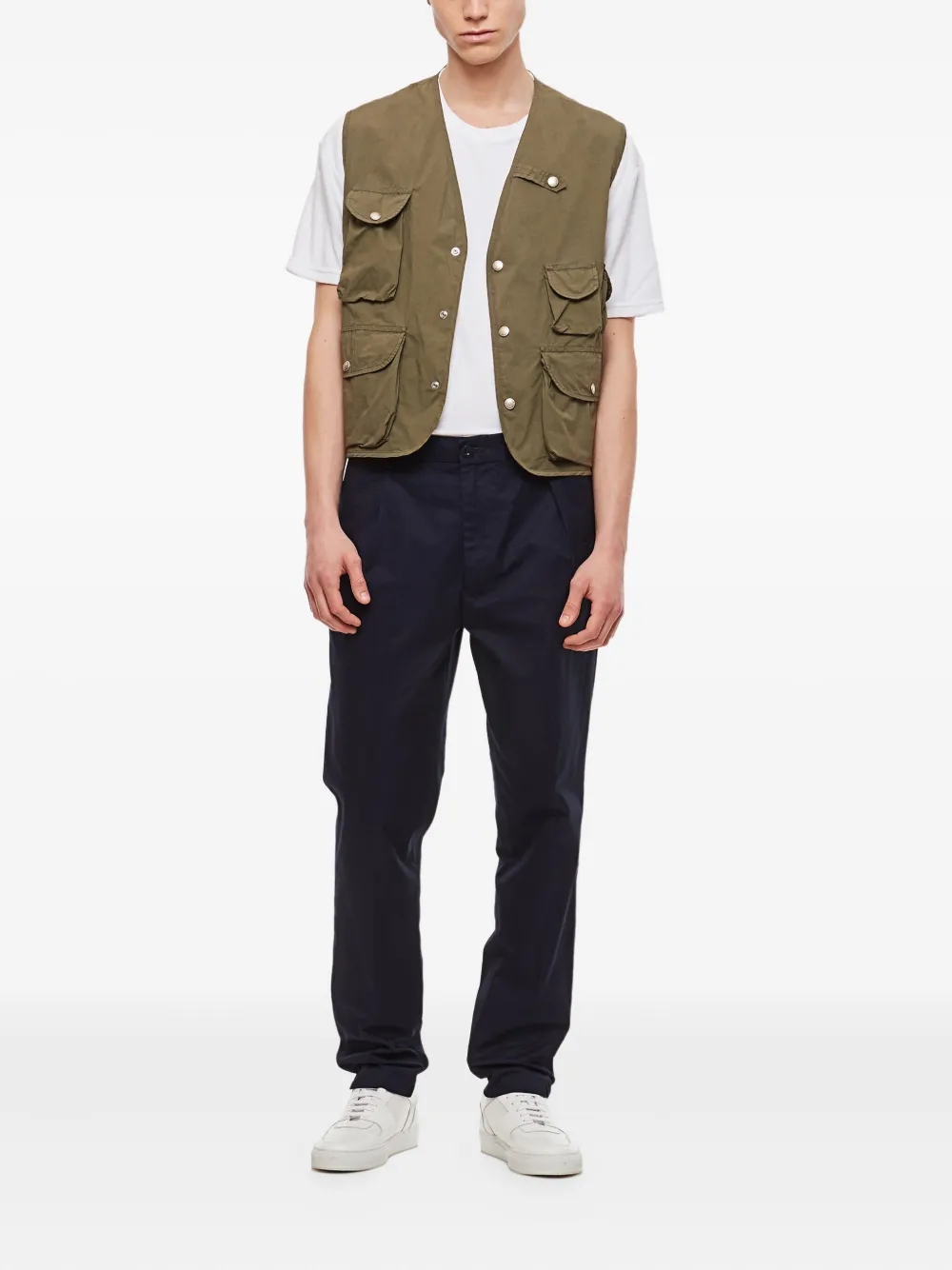 East Harbour Surplus Bryan pleated-front trousers - Blauw