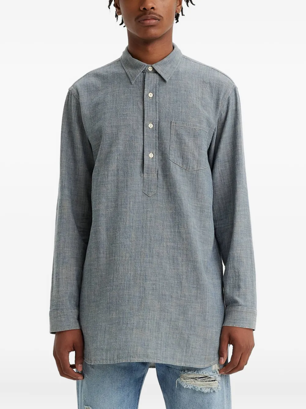 Levi's Overhemd met opgestikte zak - Blauw