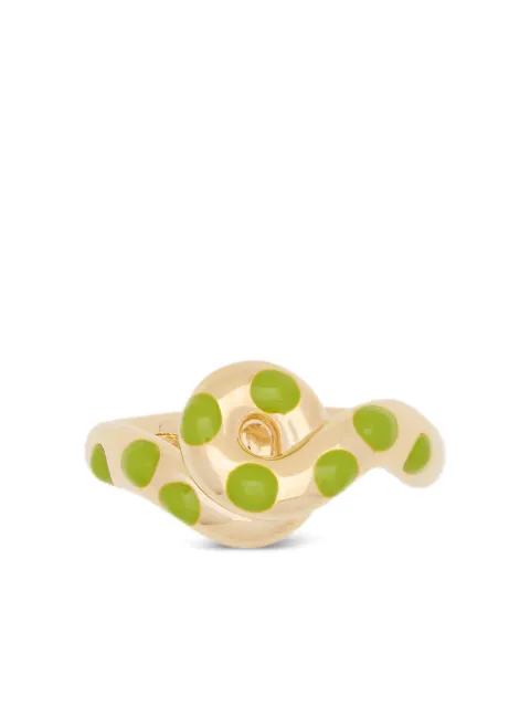 Bea Bongiasca Anel Chunky Wave de ouro amarelo 9k