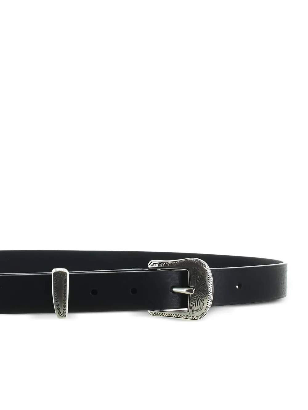 Maison Boinet engraved belt - Zwart
