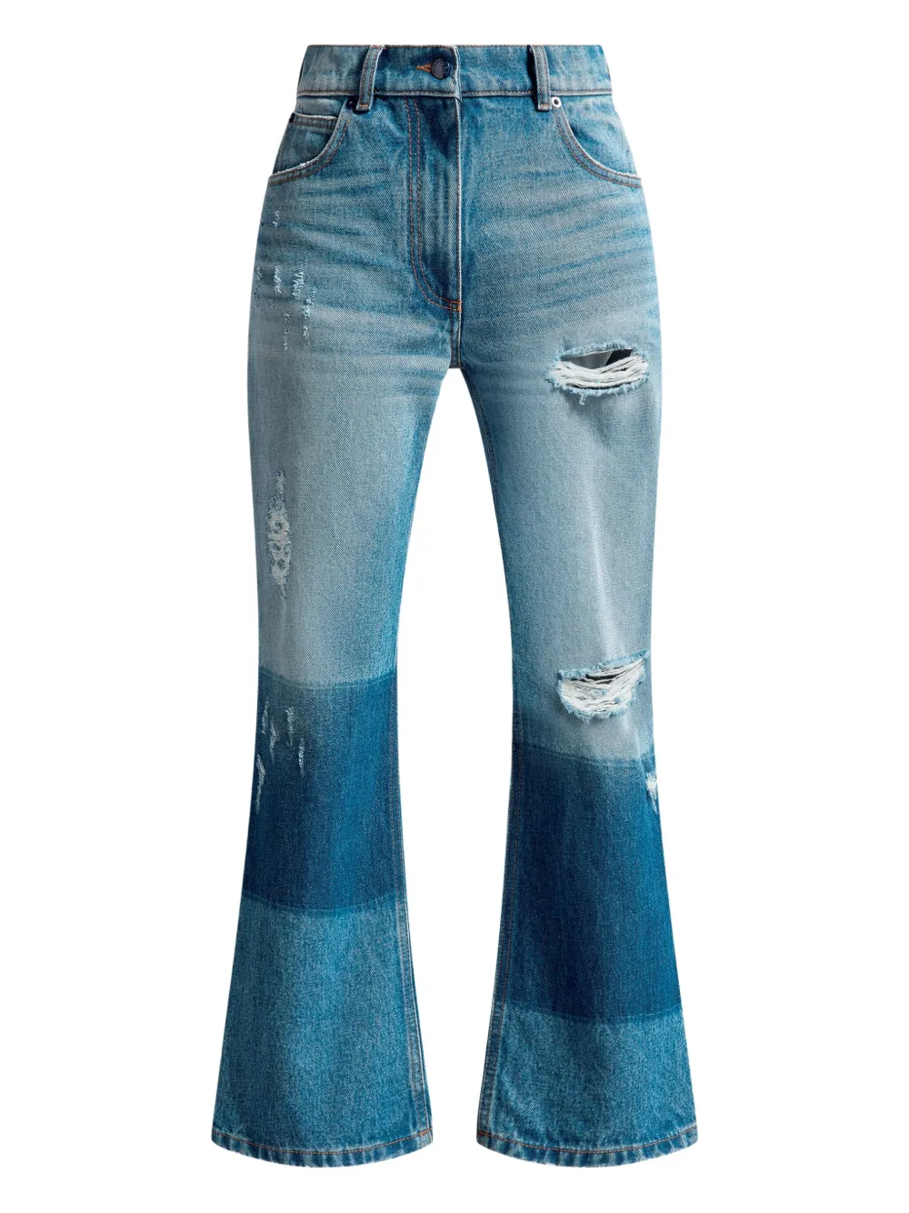 Moncler jean à effet usé | bleu | Image 1