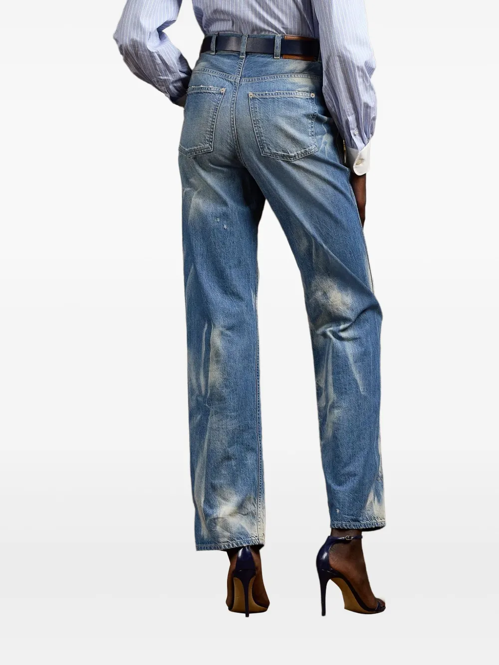 Ralph Lauren Collection Driss straight jeans met vervaagd effect - Blauw