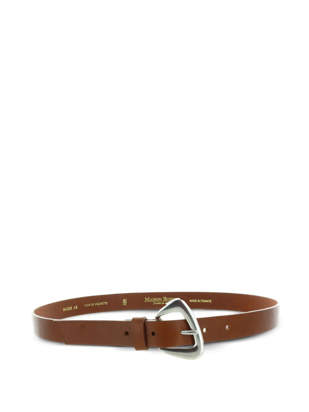 Maison Boinet leather triangular-buckle belt | Brown | Image 1