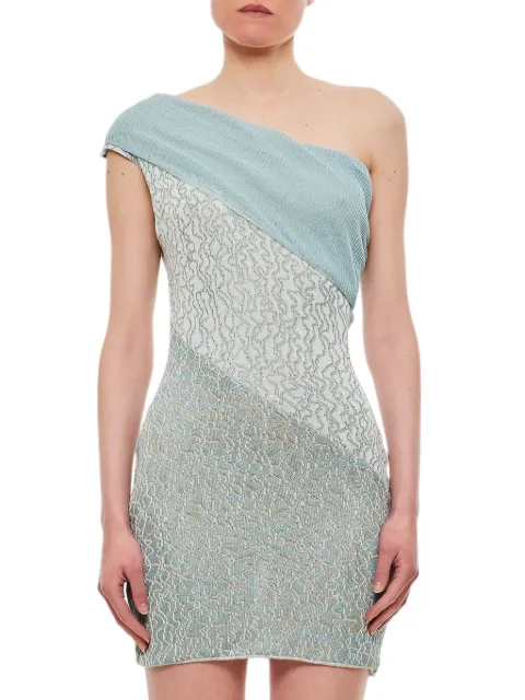 VITELLI one-shoulder textured mini dress