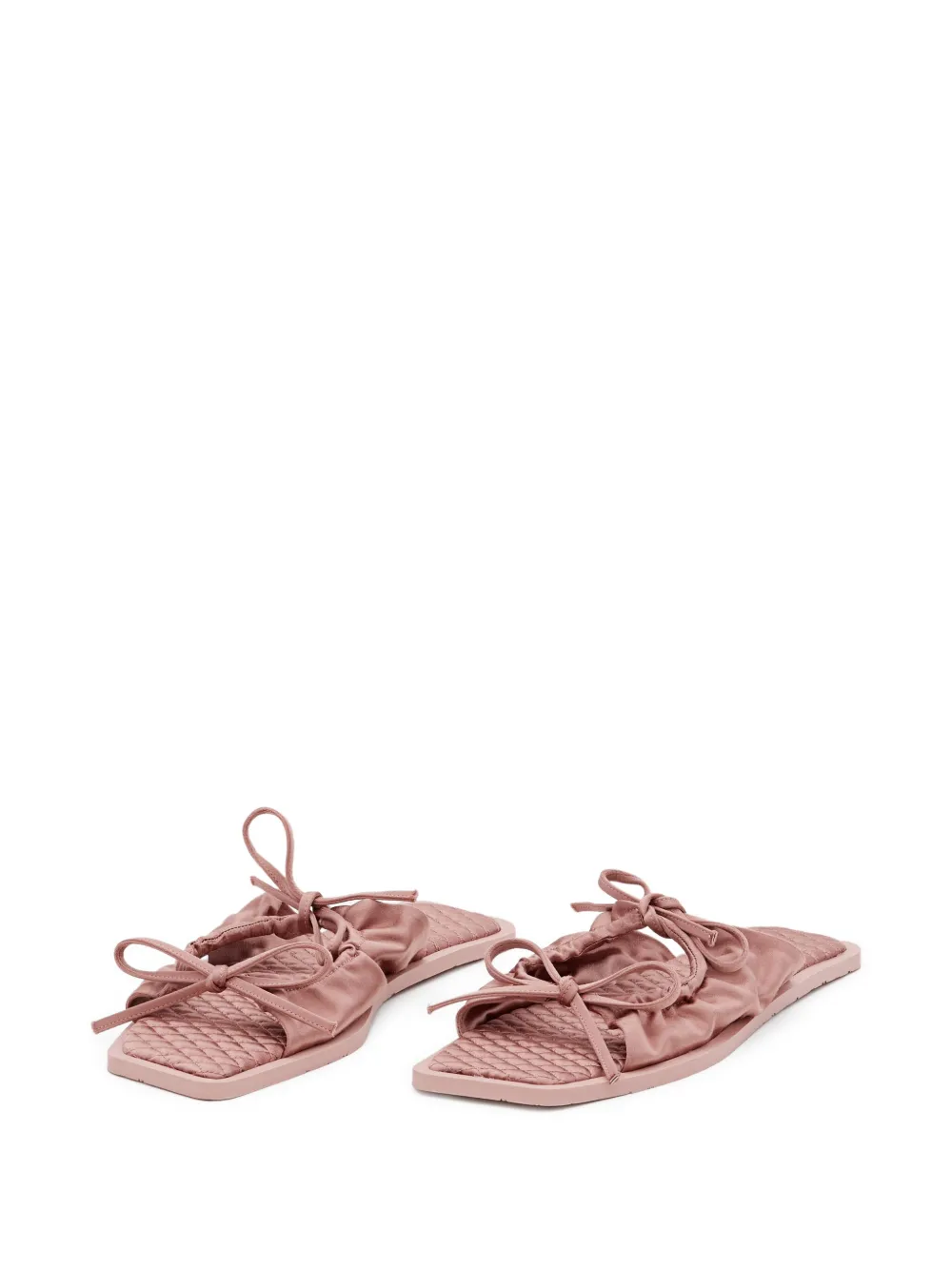CARLOTHA RAY quilted flat sandals Pink