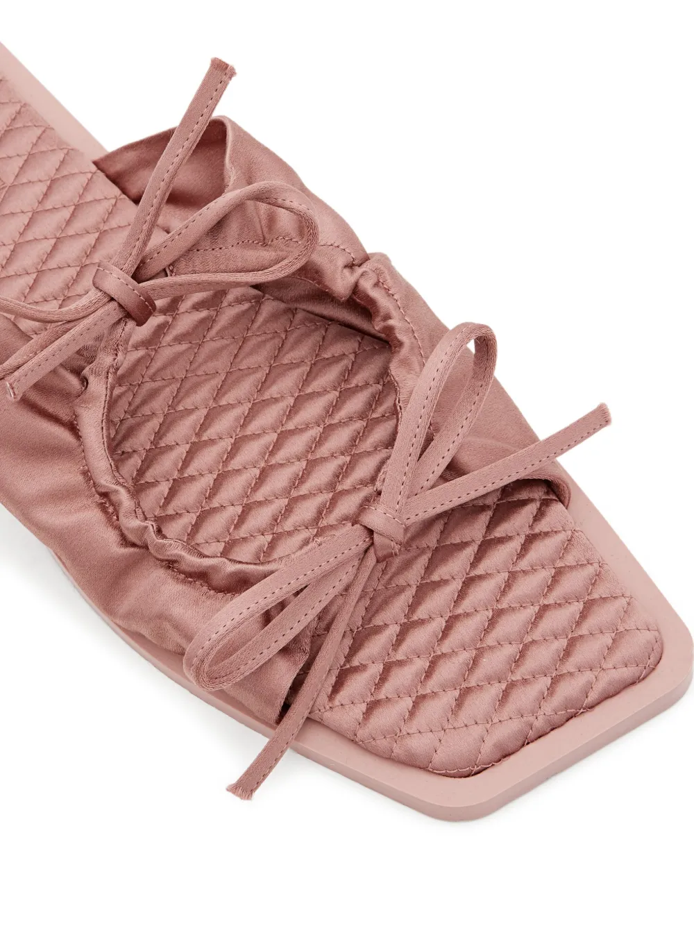 CARLOTHA RAY quilted flat sandals Pink
