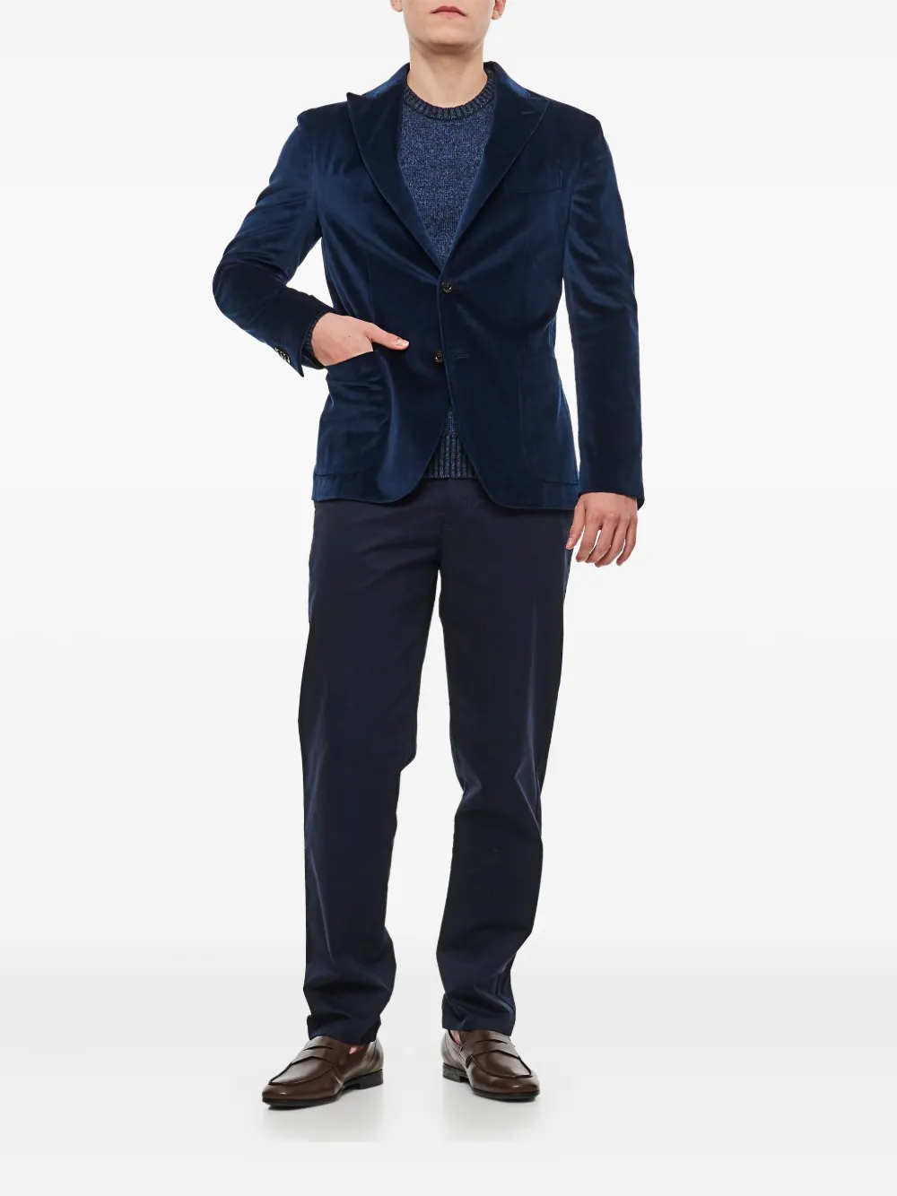 Les Deux Twill geweven broek Blauw