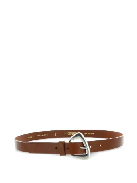 Maison Boinet leather triangular-buckle belt