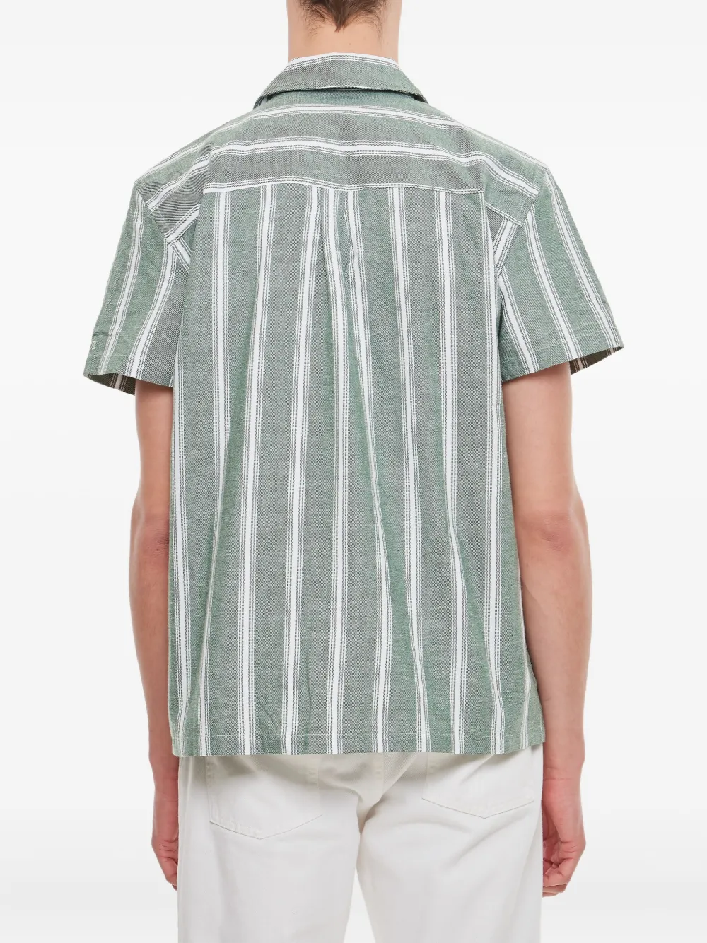 Les Deux Gestreepte overhemd Groen