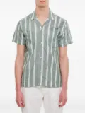 Les Deux striped short-sleeve shirt - Green