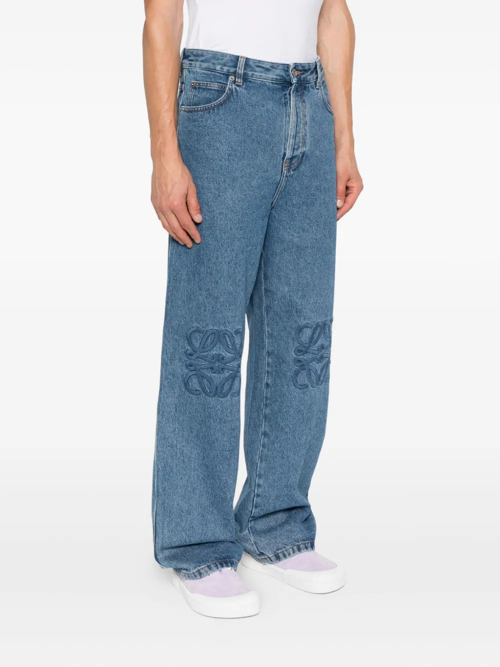 LOEWE Jeans met borduurwerk Blauw