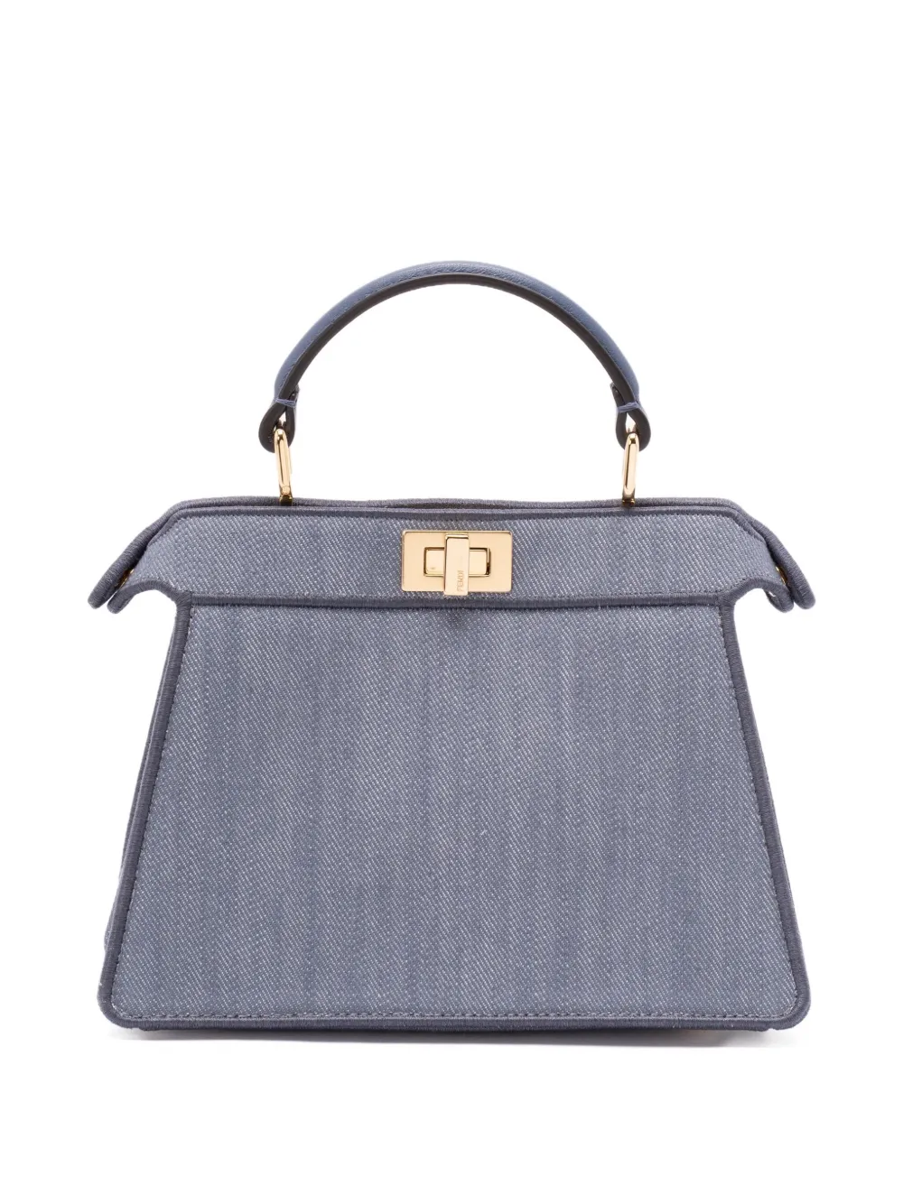 FENDI Peekaboo ISeeU denim schoudertas - Blauw