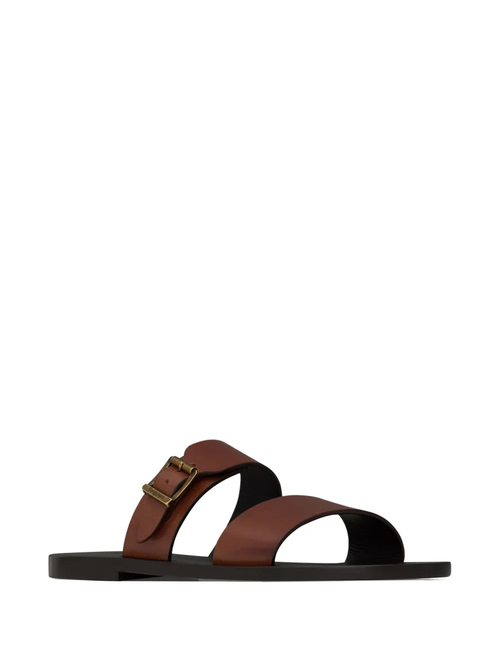 Saint Laurent buckle-fastening leather sandals Brown