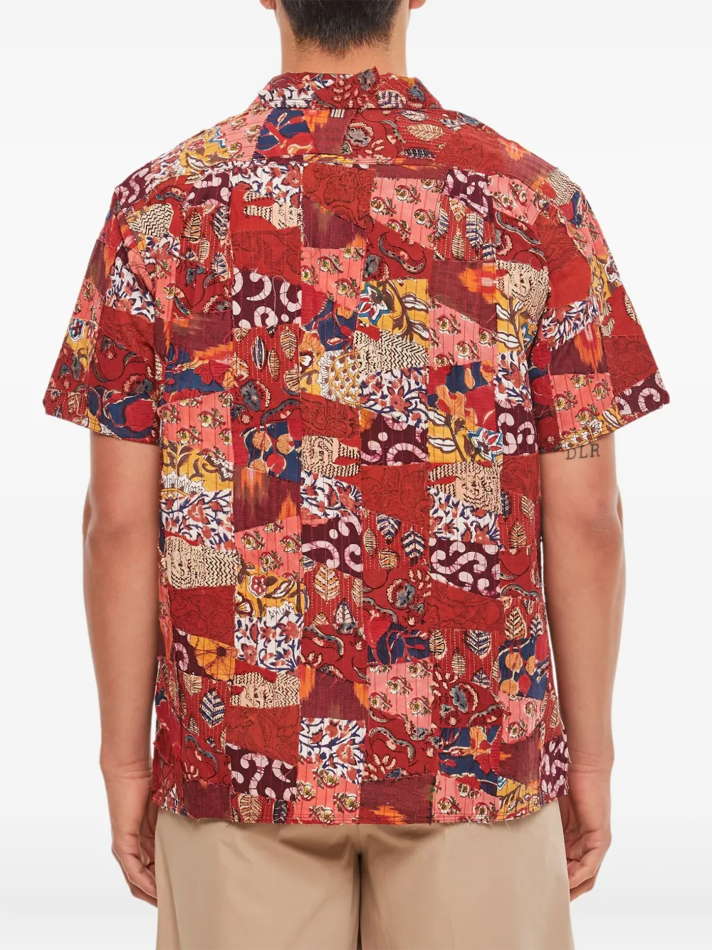  Kardo Patchwork Button-closure Shirt - Red 