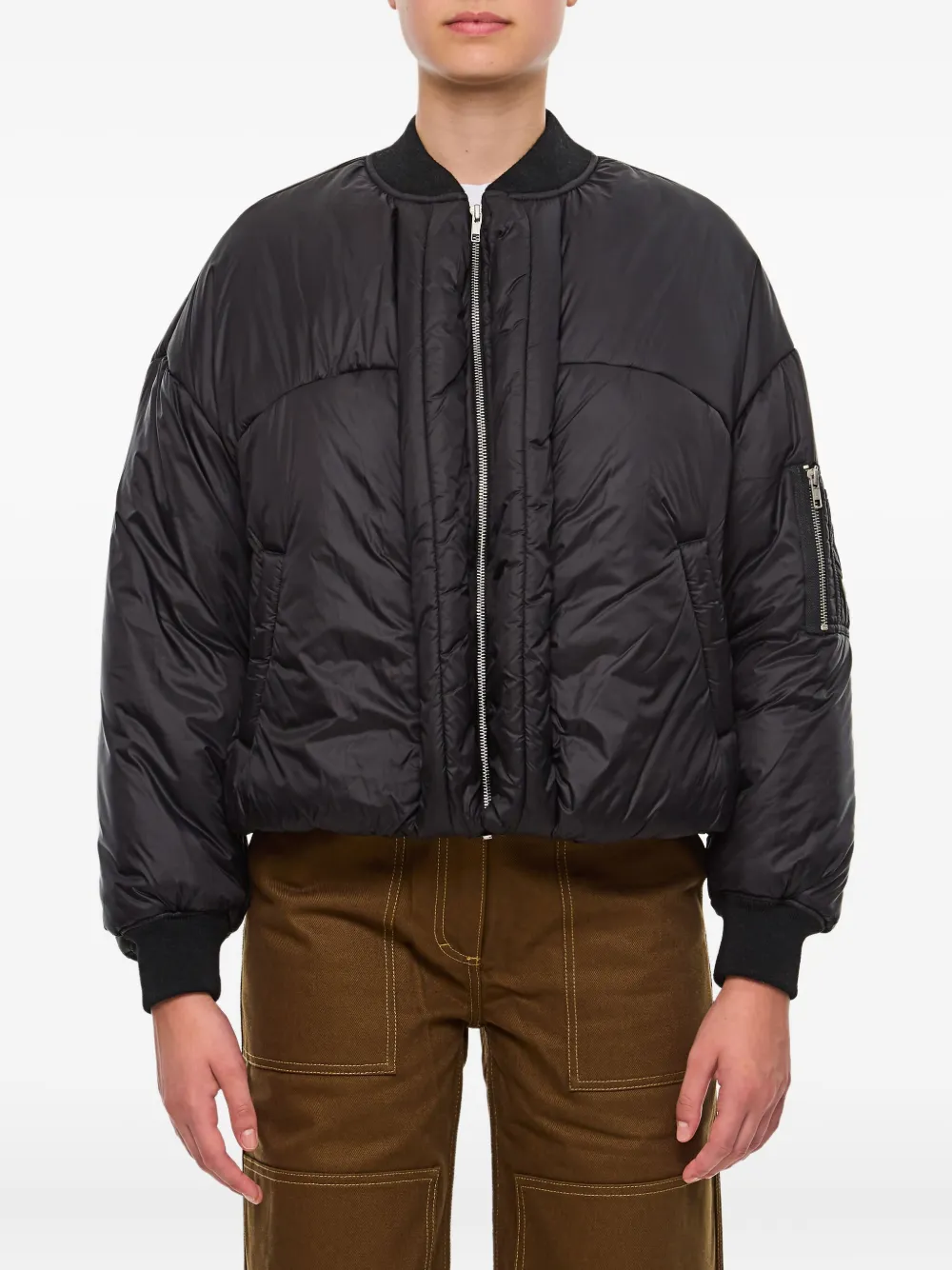 MORDECAI zip-fasteing padded jacket | Black | Image 1