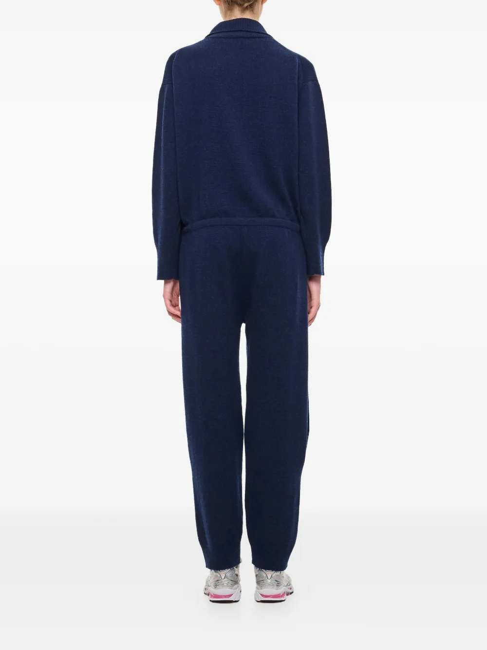Barrie Jumpsuit met trekkoord en knoopsluiting Blauw