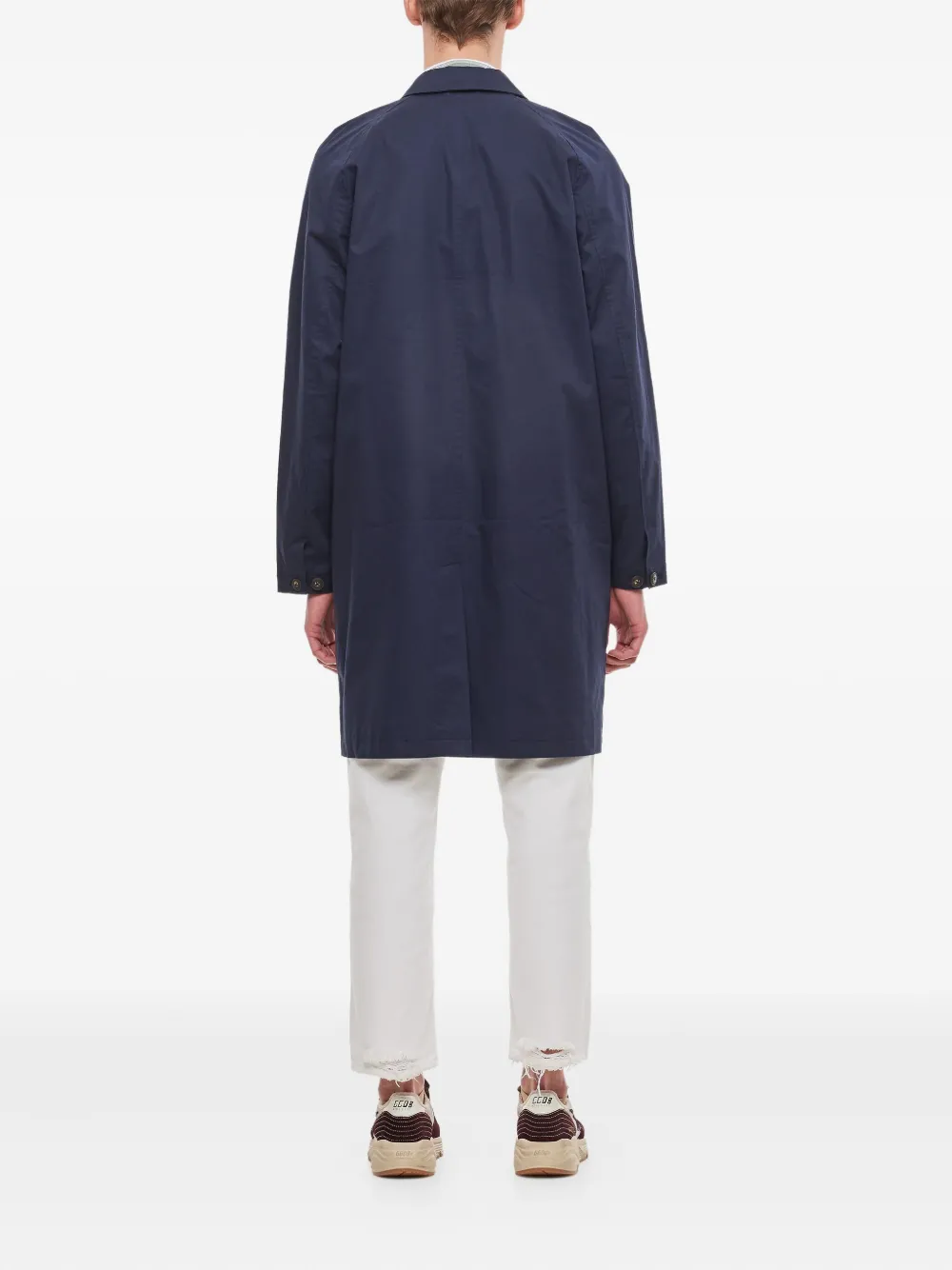 Les Deux button-front longline coat Blauw