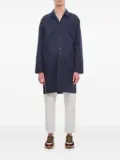 Les Deux button-front longline coat - Blue