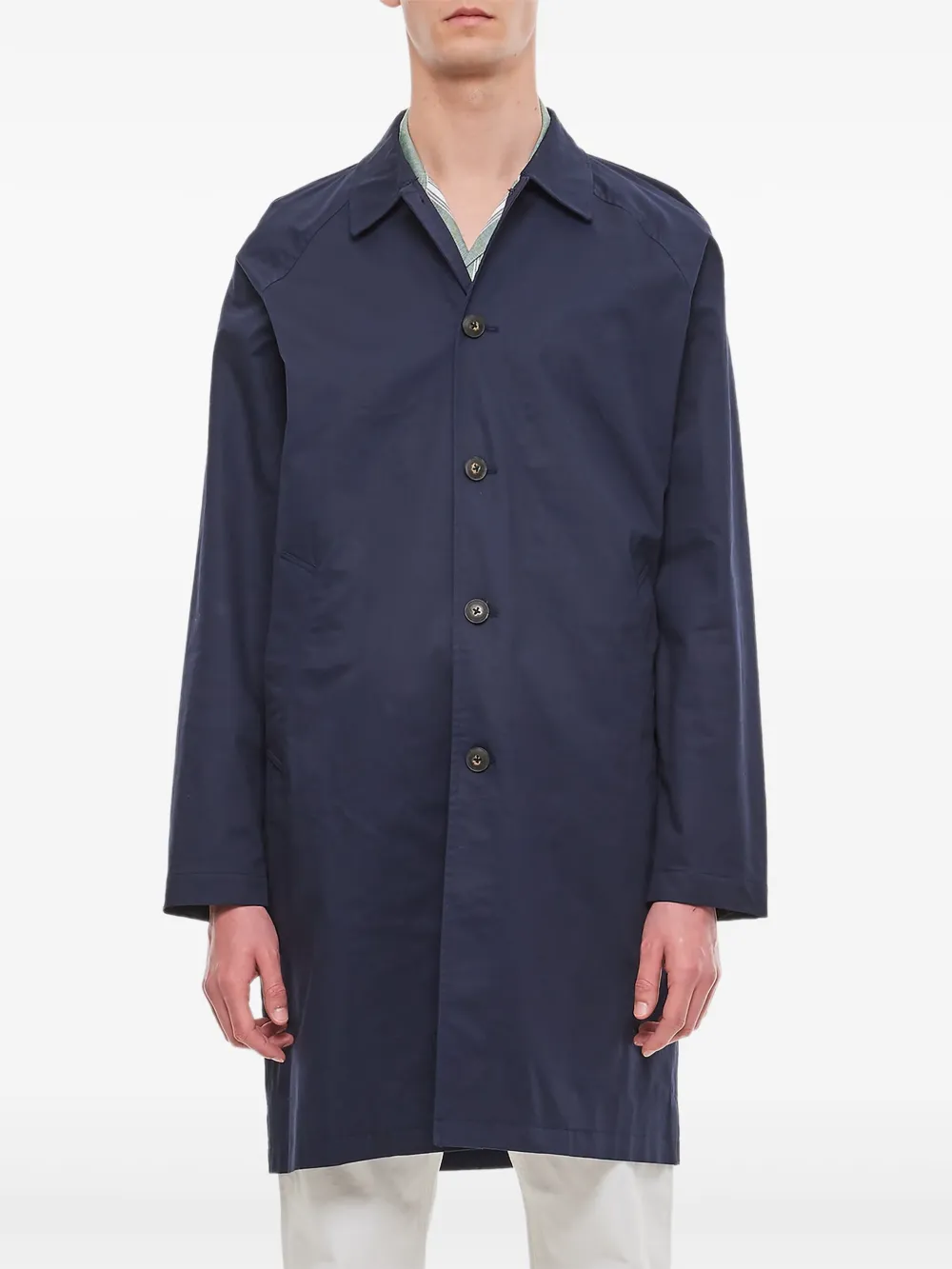 Les Deux button-front longline coat | Blue | Image 1