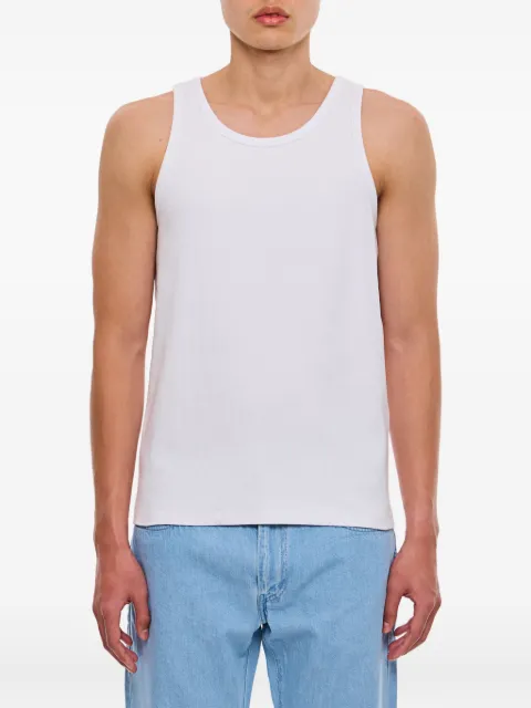 Closed ribbed stretch-cotton tank top