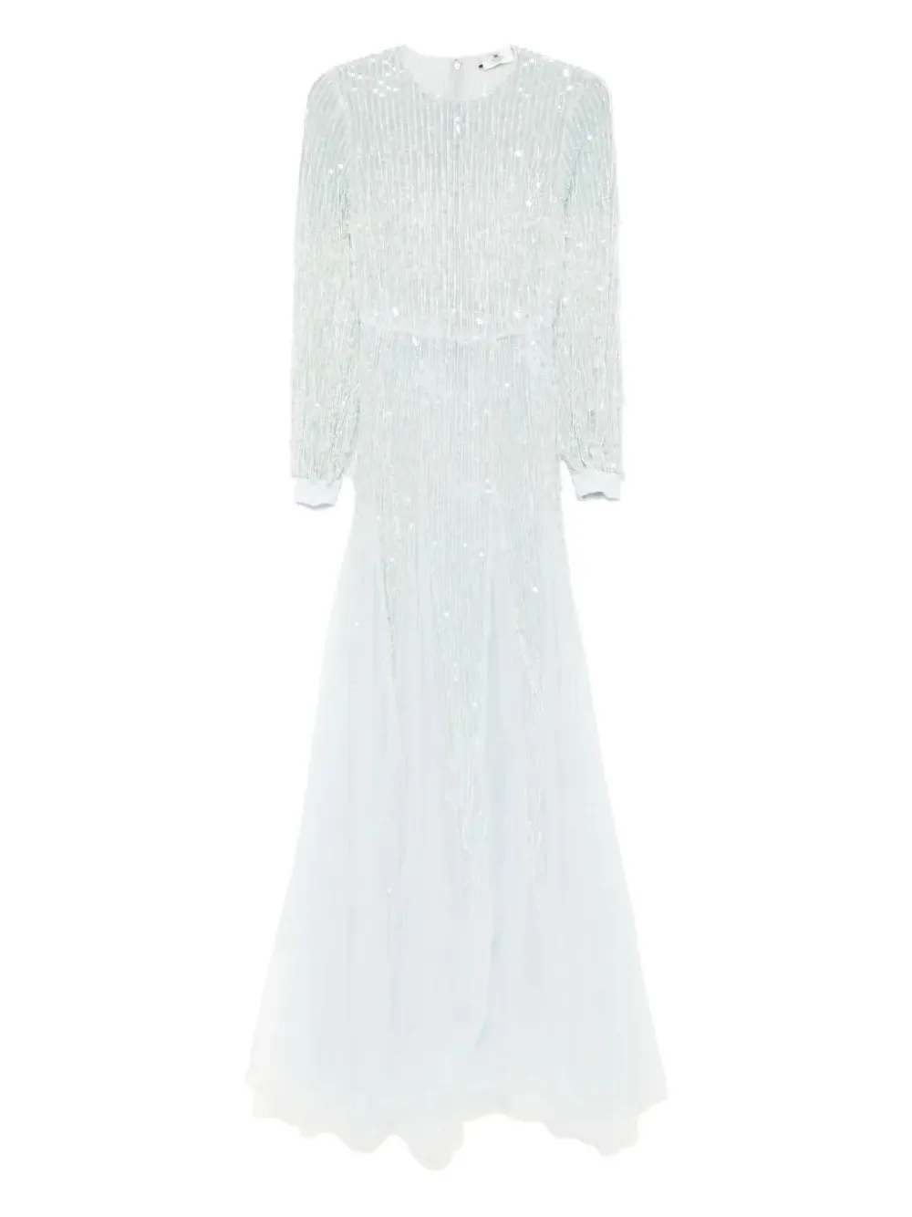 Elisabetta Franchi sequin-embellished georgette maxi dress | Blue | Image 1