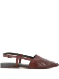 Pantanetti leather slingback flats - Brown