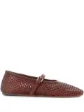 Pantanetti woven leather ballet flats - Brown