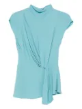 Karl Lagerfeld asymmetric draped top - Blue