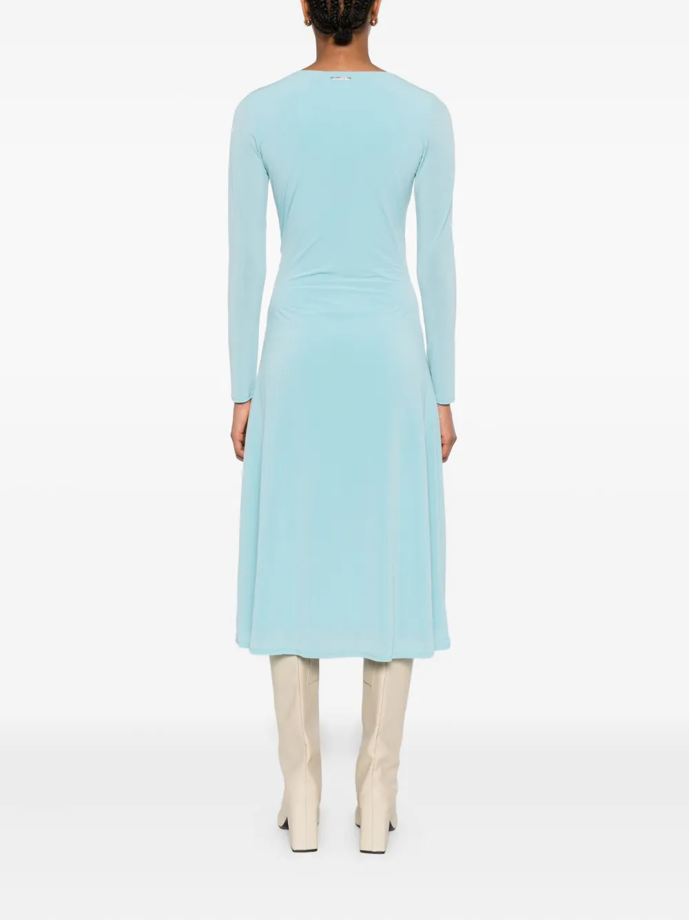 Karl Lagerfeld Wikkeljurk met ritsdetail Blauw