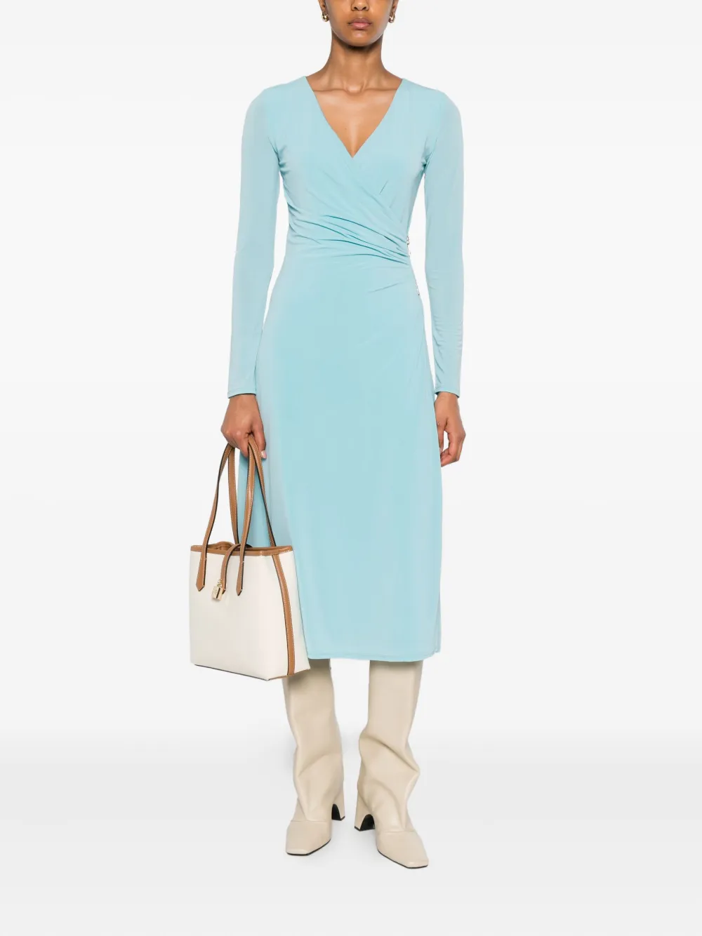 Karl Lagerfeld zip-detail wrap dress | Day Dresses | Image 2