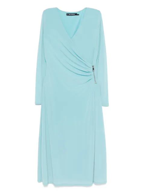Karl Lagerfeld zip-detail wrap dress