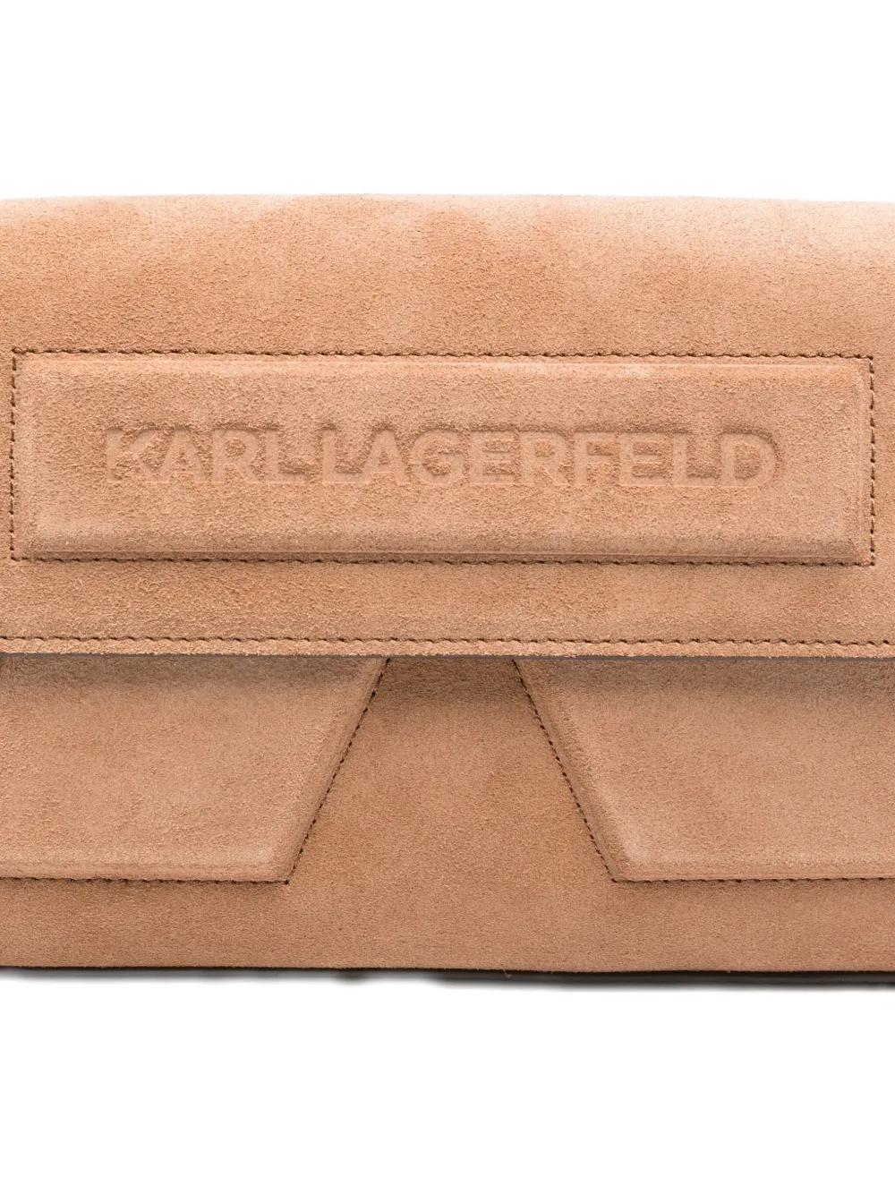 Karl Lagerfeld Ikon suède crossbodytas Bruin