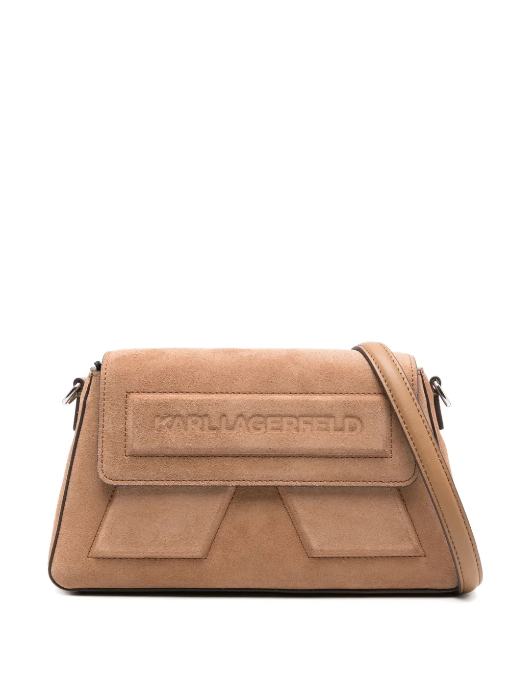 Karl Lagerfeld Ikon suède crossbodytas Bruin