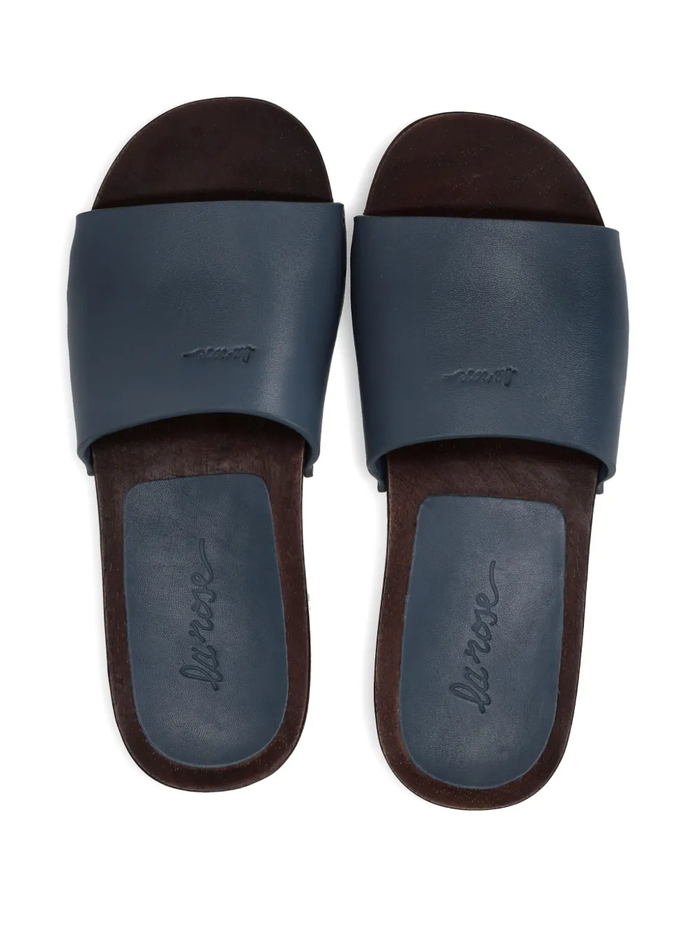 LA ROSE leather sandals Blue