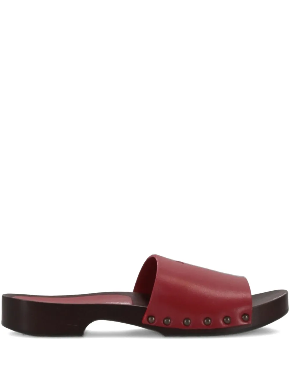 LA ROSE leather sandals Red