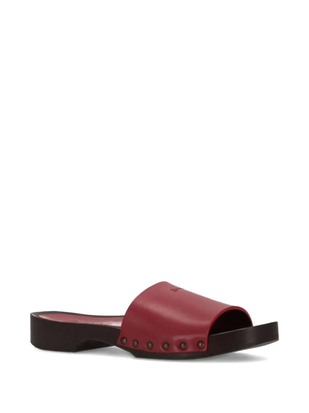 LA ROSE leather sandals Red