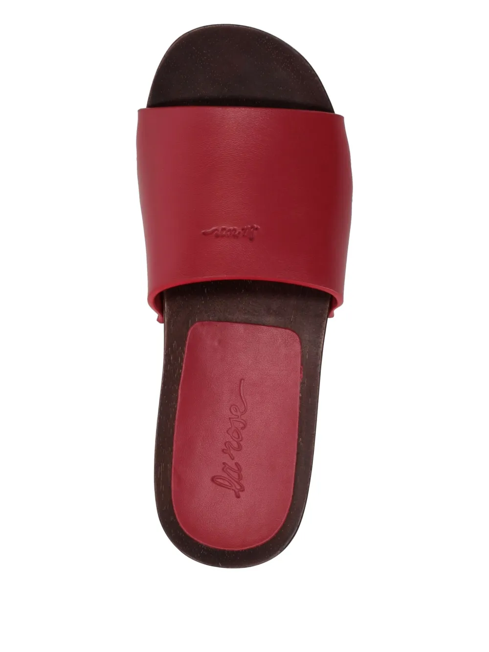 LA ROSE leather sandals Red